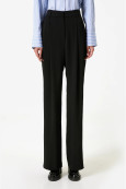 Pleated Straight Leg Trousers