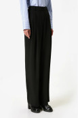 Pleated Straight Leg Trousers