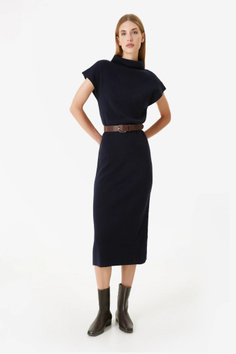 Metallic Navy Midi