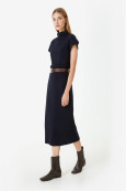 Metallic Navy Midi