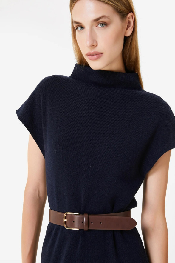 Metallic Navy Midi