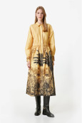 Palm Print Midi Dress
